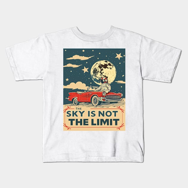 THE SKY IS NOT THE LIMIT Kids T-Shirt by TooplesArt